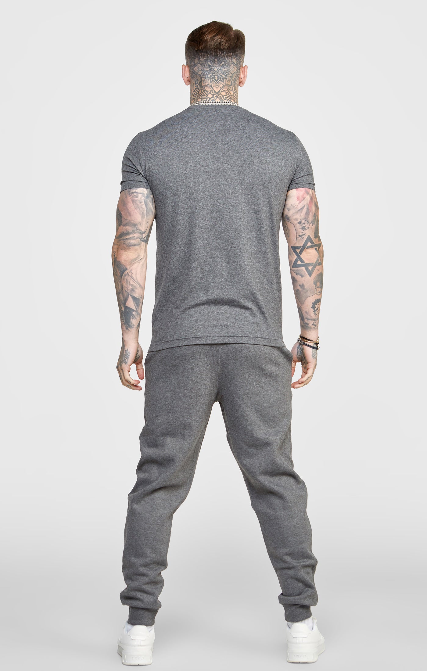 Load image into Gallery viewer, Grey Marl Essential Cuffed Jogger (4)