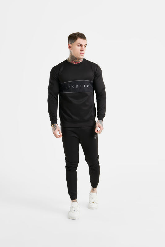 Black Panelled Sweatshirt