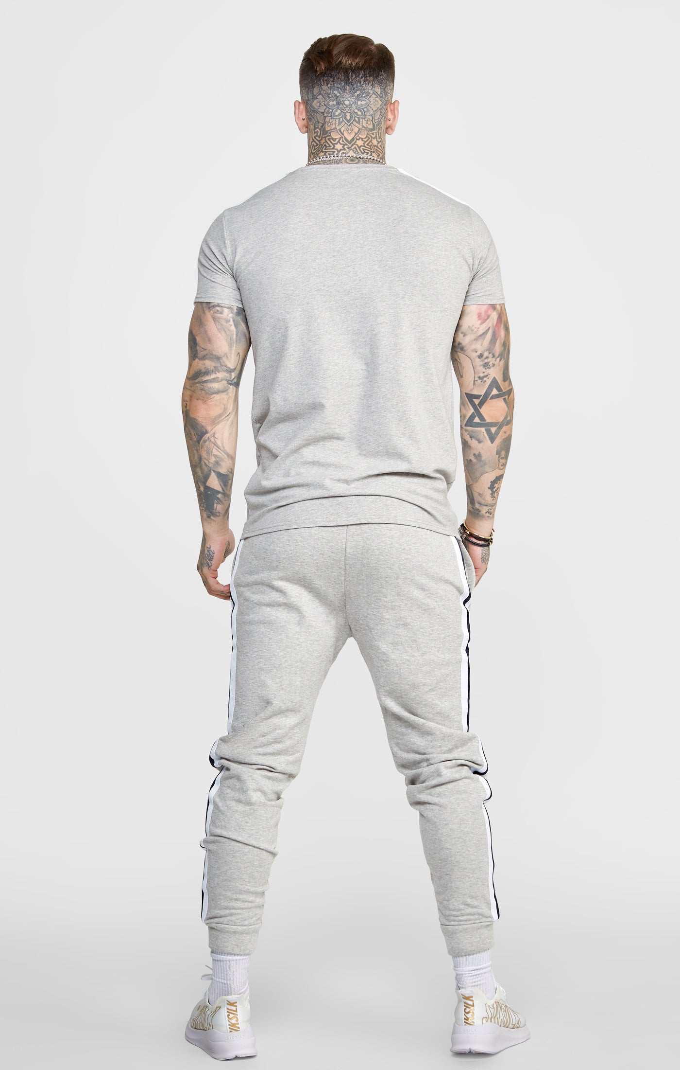 Load image into Gallery viewer, Grey Marl Collegiate Jogger (4)
