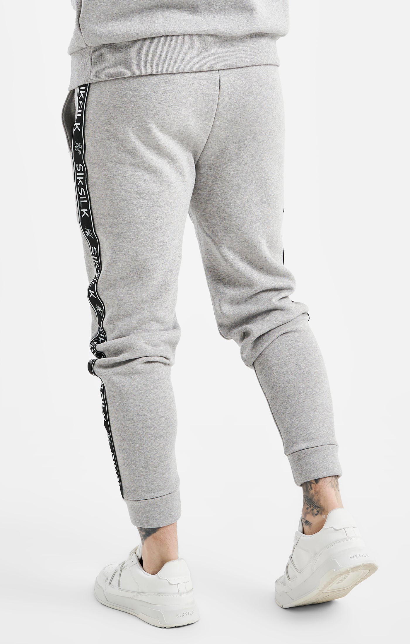 Load image into Gallery viewer, Grey Taped Sweatshirt And Jogger Tracksuit Set (10)