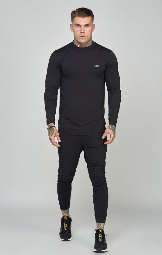 Black Sports Muscle Fit Track Pant