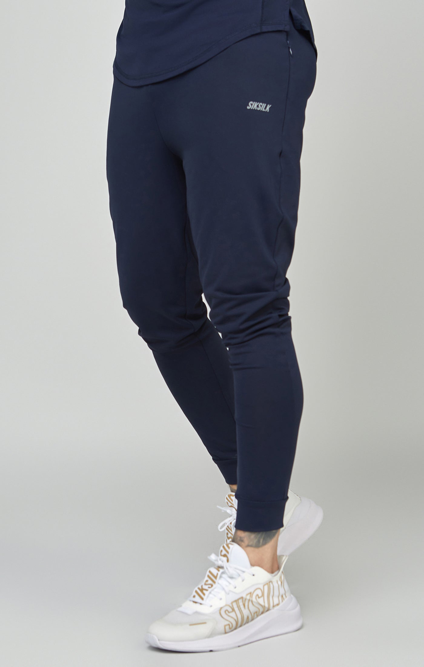 Load image into Gallery viewer, Navy Sports Muscle Fit Track Pant