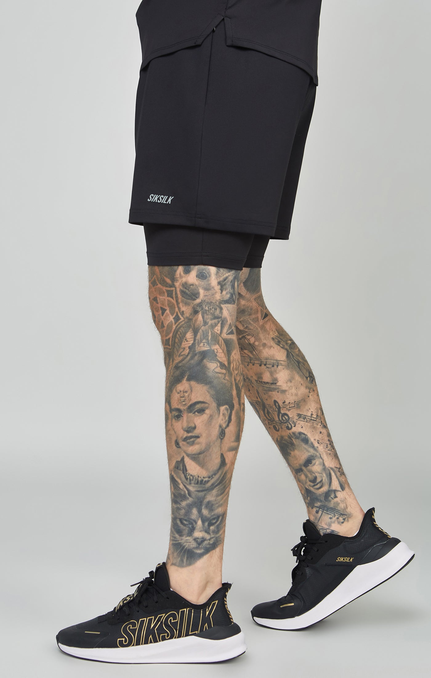 Load image into Gallery viewer, Black Sports Dual Layer Shorts (1)