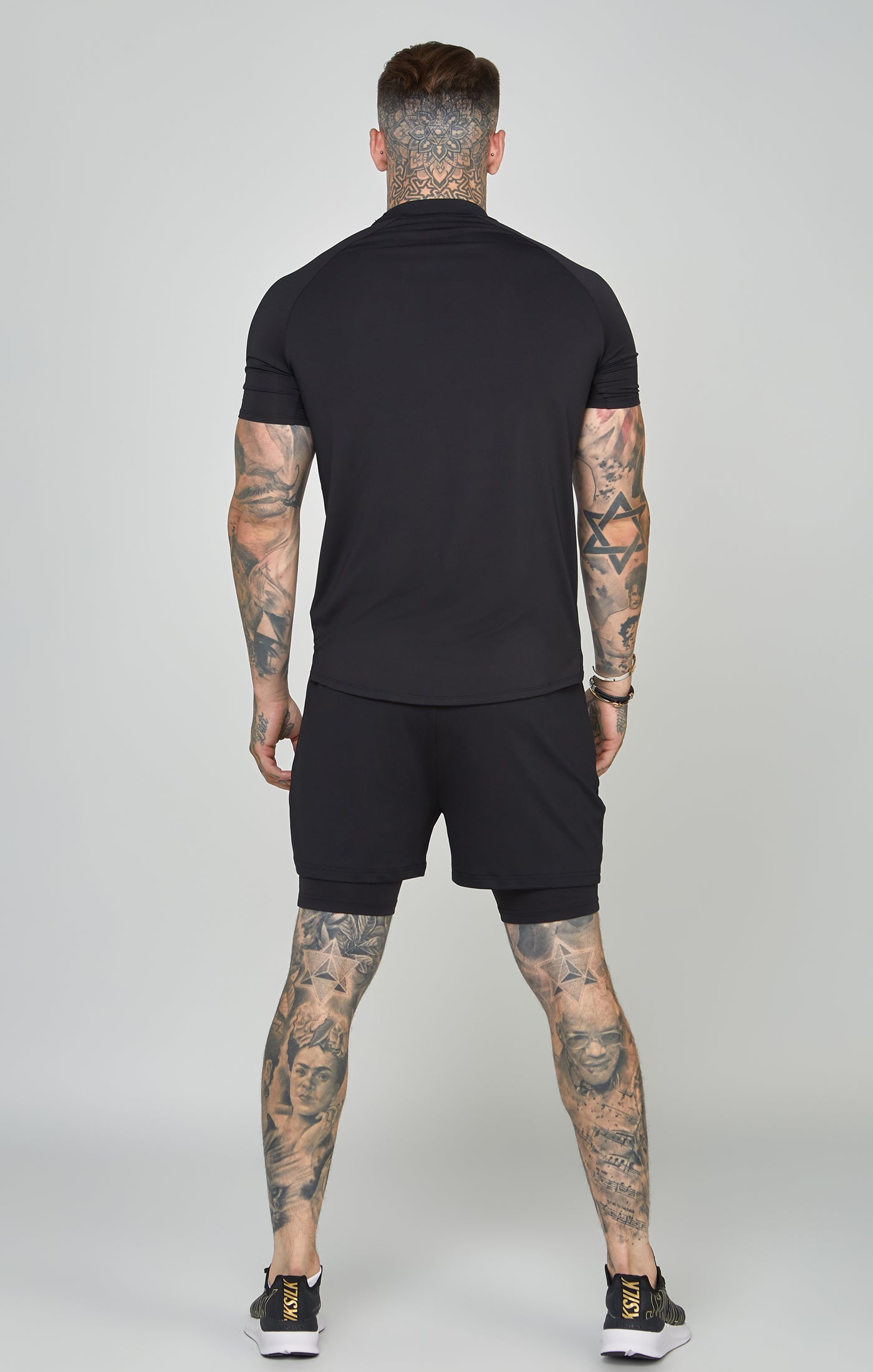 Load image into Gallery viewer, Black Sports Dual Layer Shorts (4)