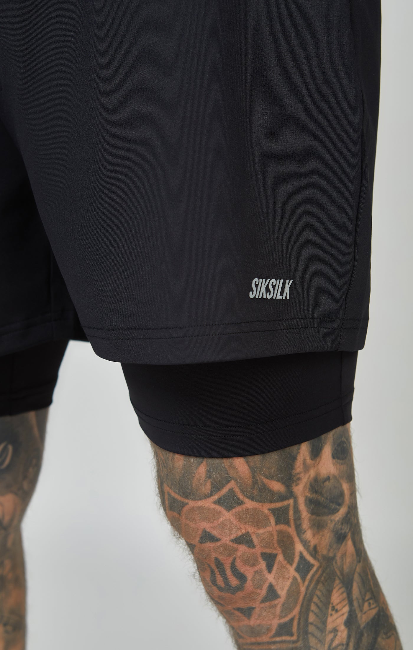 Load image into Gallery viewer, Black Sports Dual Layer Shorts (5)