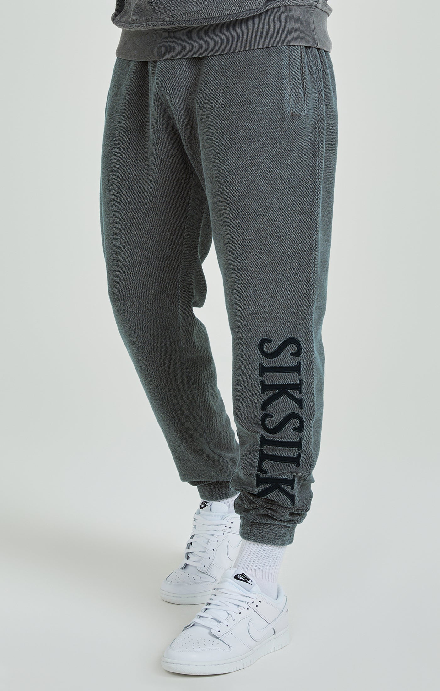 Load image into Gallery viewer, Grey Heavyweight Loopback Relaxed Joggers