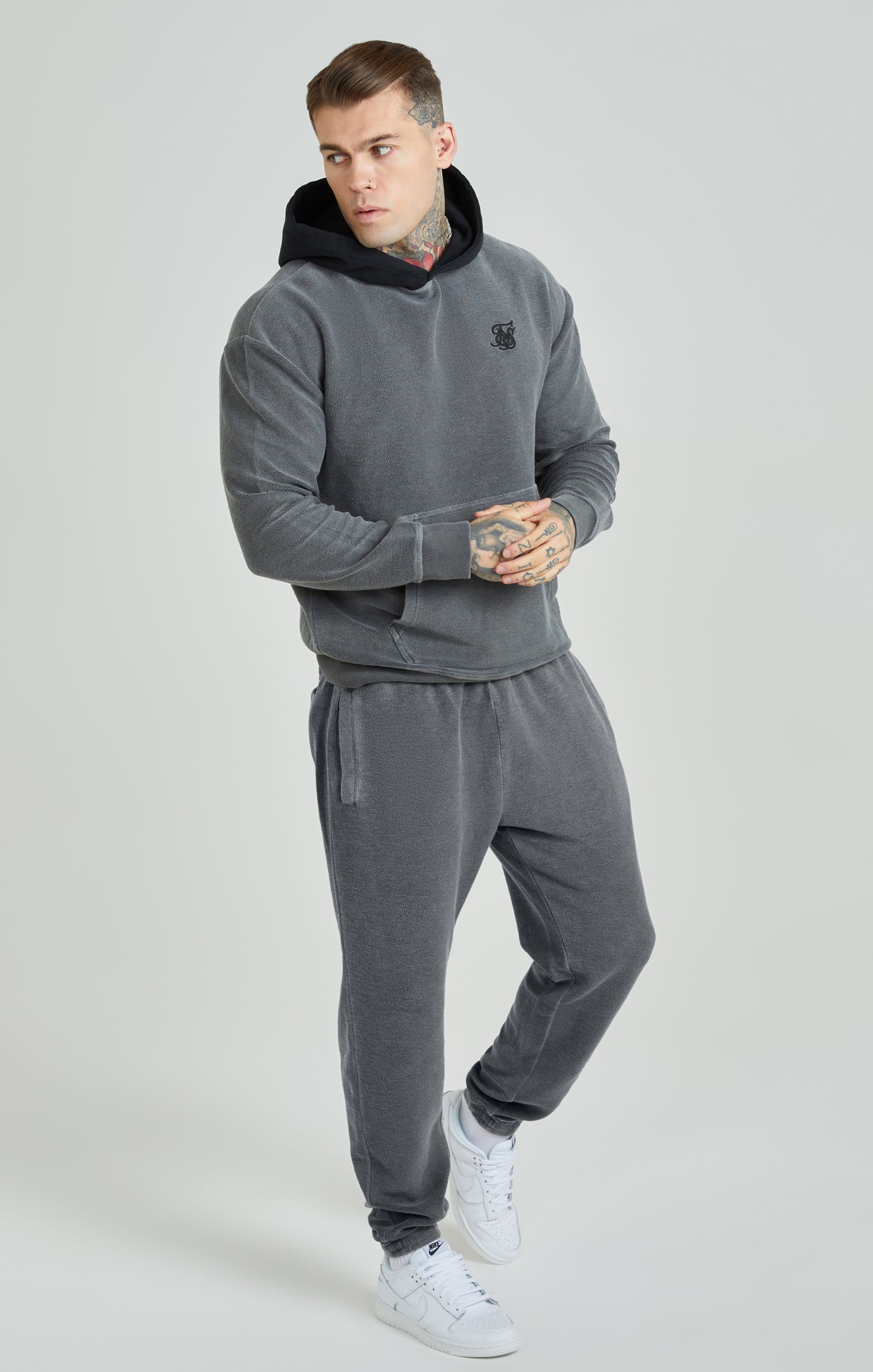Load image into Gallery viewer, Grey Heavyweight Loopback Relaxed Joggers (1)