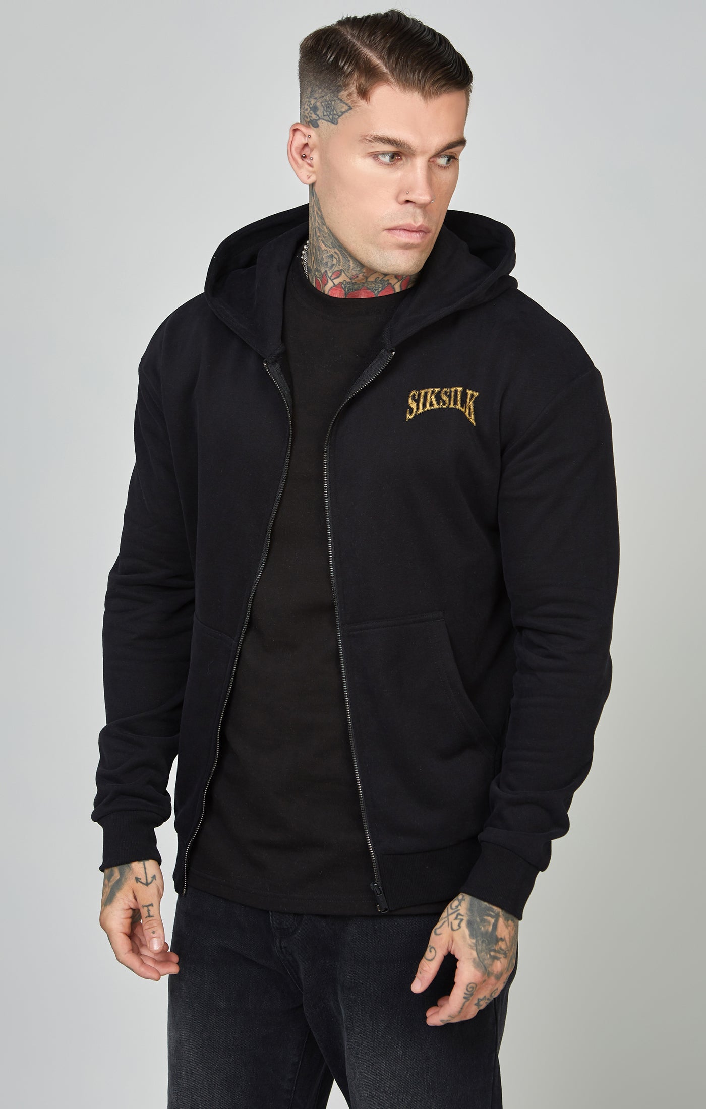 Load image into Gallery viewer, Oversized Crest Logo Zip Through Hoodie (3)