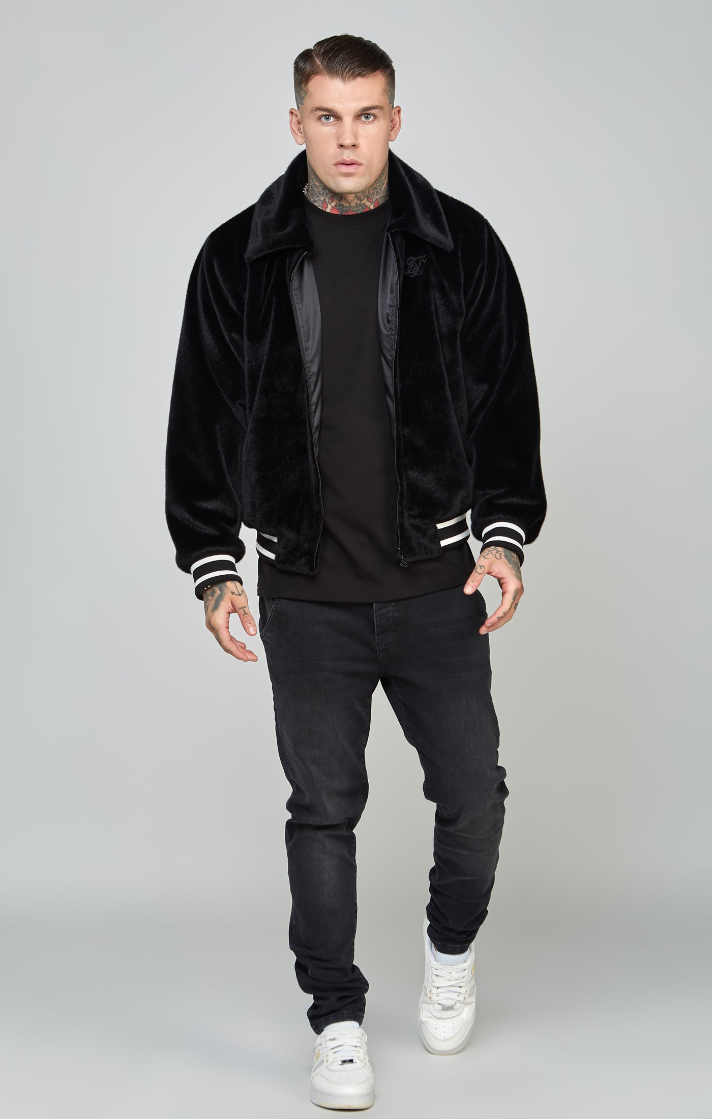 Load image into Gallery viewer, Faux Fur Bomber Jacket (2)