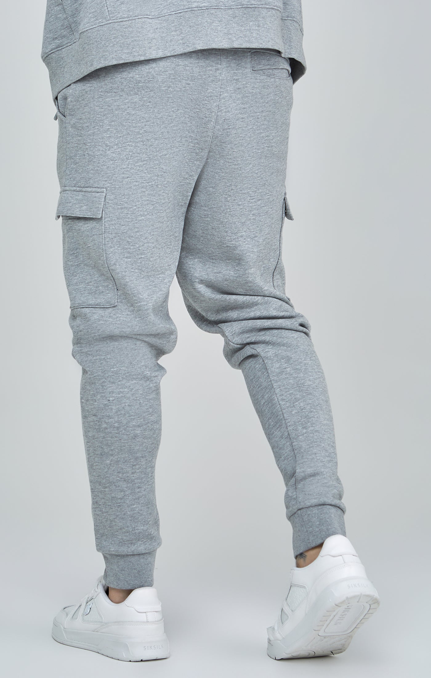 Load image into Gallery viewer, Grey Marl Essential Cargo Joggers (3)
