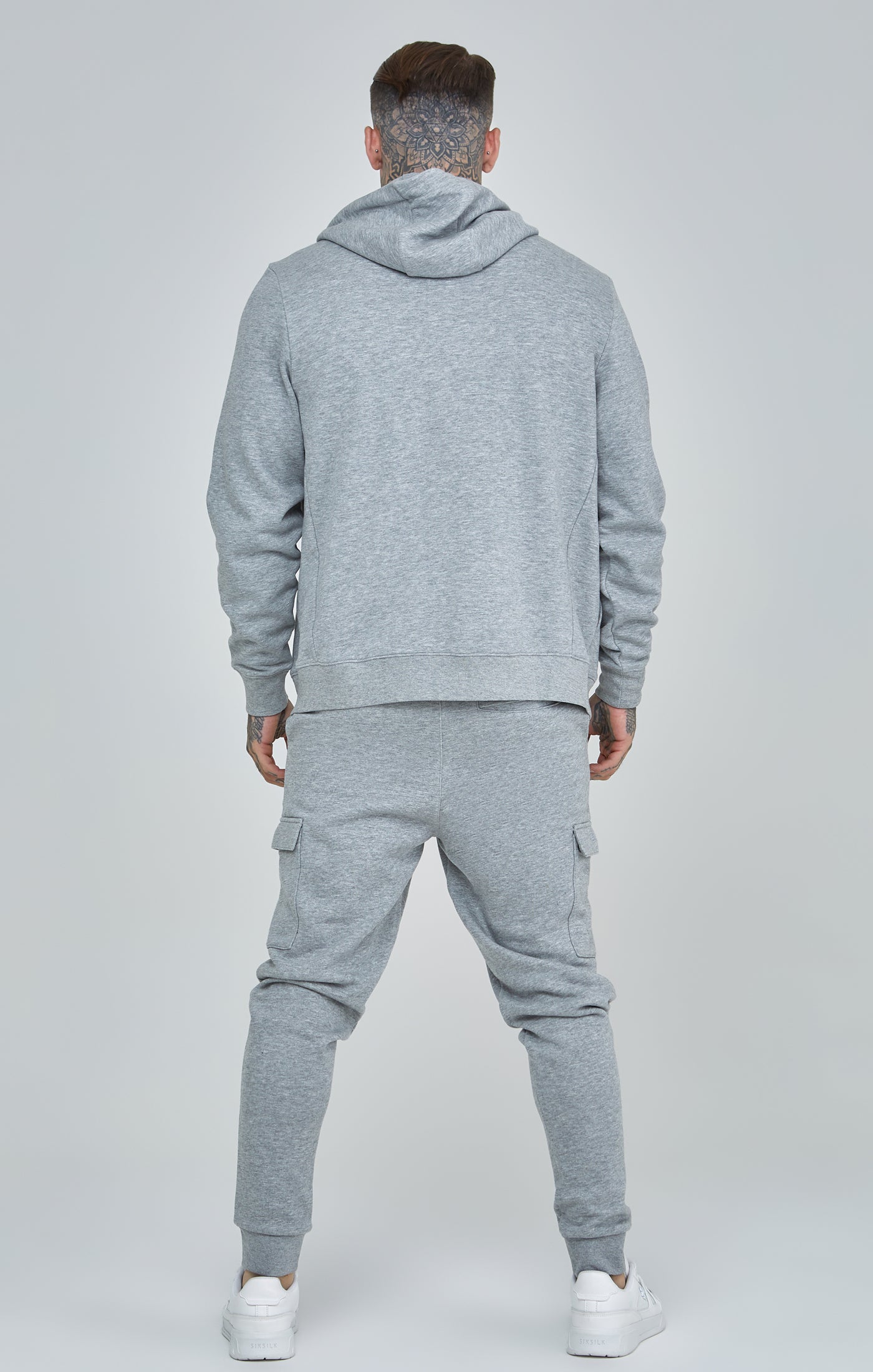 Load image into Gallery viewer, Grey Marl Essential Cargo Joggers (4)