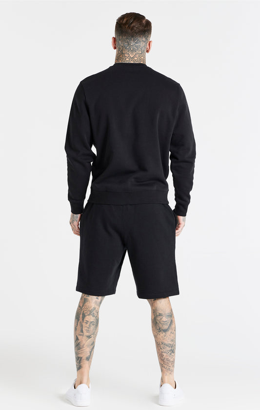 Black Essential Fleece Short
