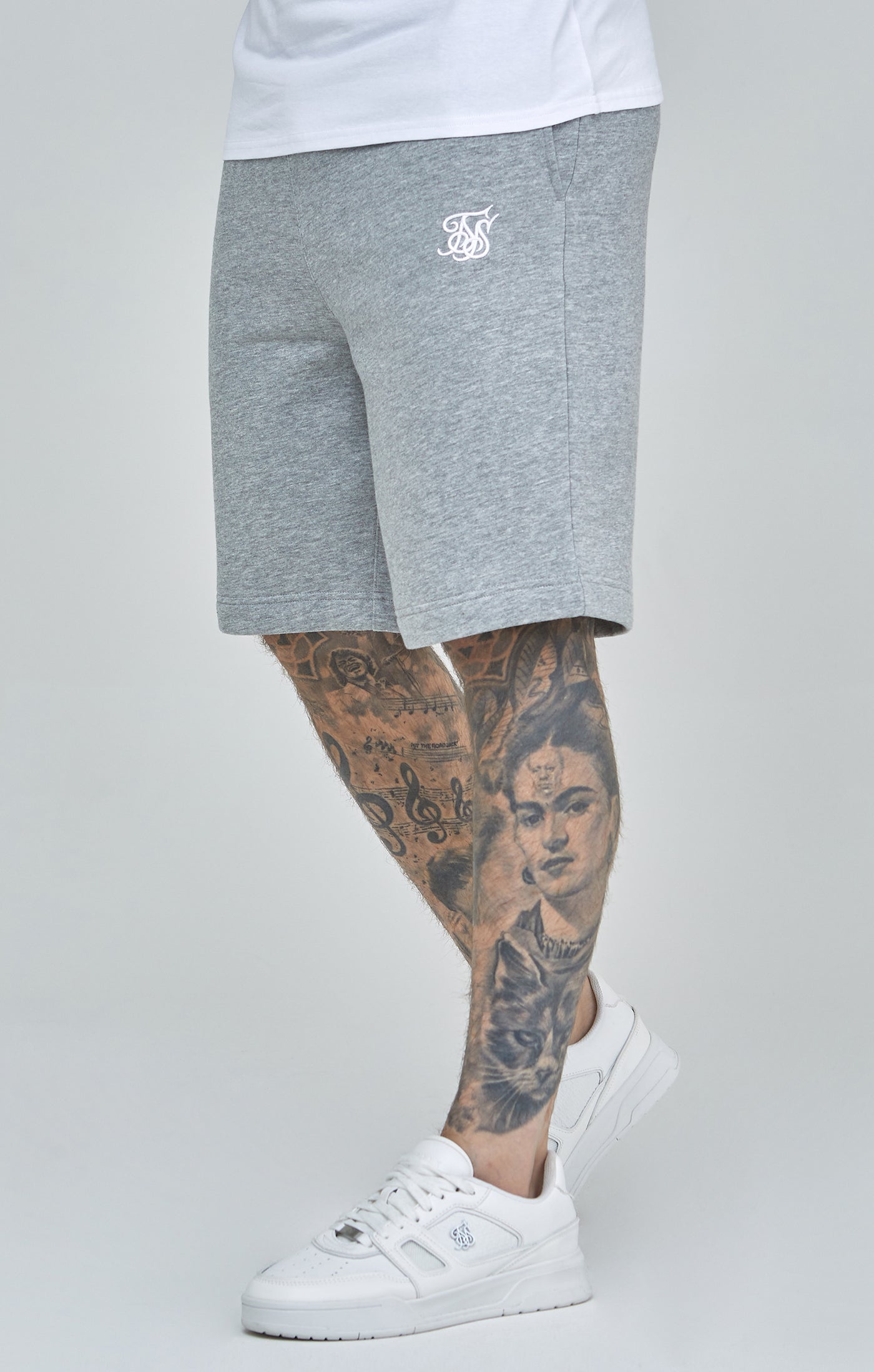 Load image into Gallery viewer, Grey Marl Essential Fleece Shorts