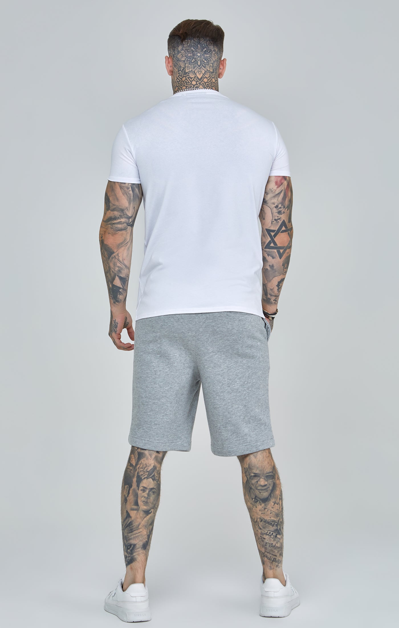 Load image into Gallery viewer, Grey Marl Essential Fleece Shorts (4)