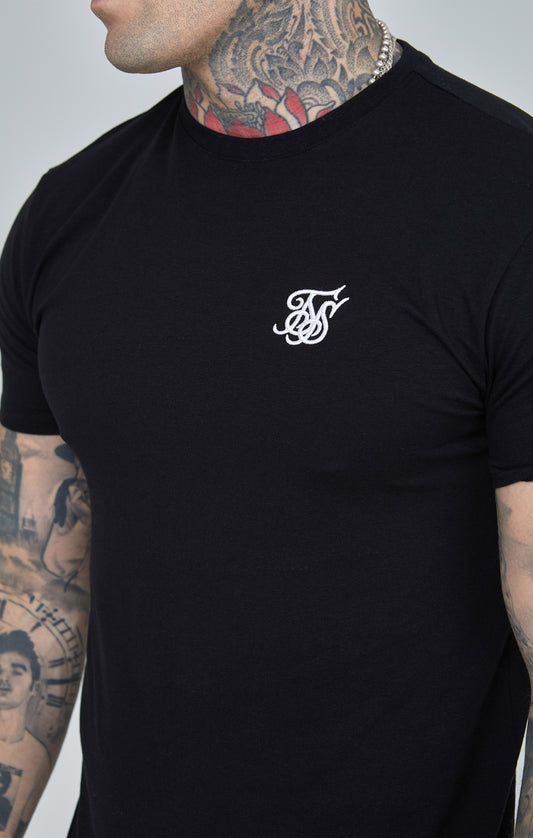 Black Essential Short Sleeve Muscle Fit T-Shirt
