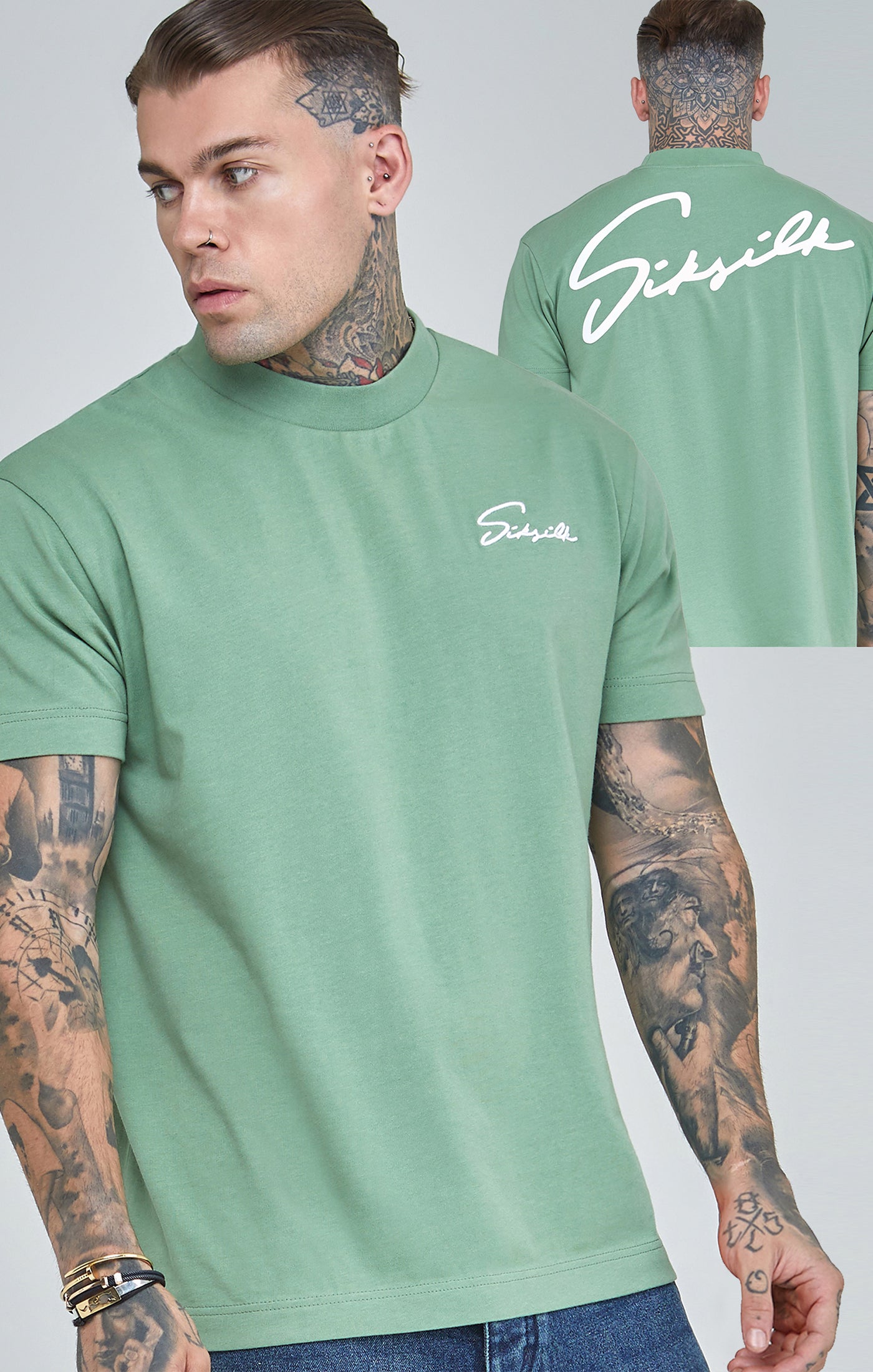 Load image into Gallery viewer, Green Script Print Oversized T-Shirt