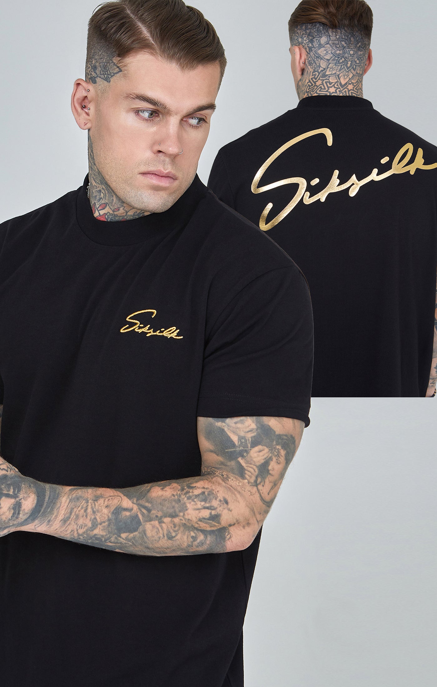 Load image into Gallery viewer, Black Script Print Oversized T-Shirt