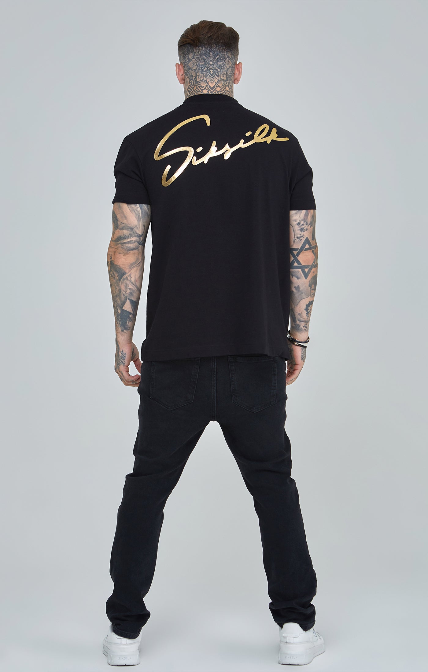 Load image into Gallery viewer, Black Script Print Oversized T-Shirt (4)