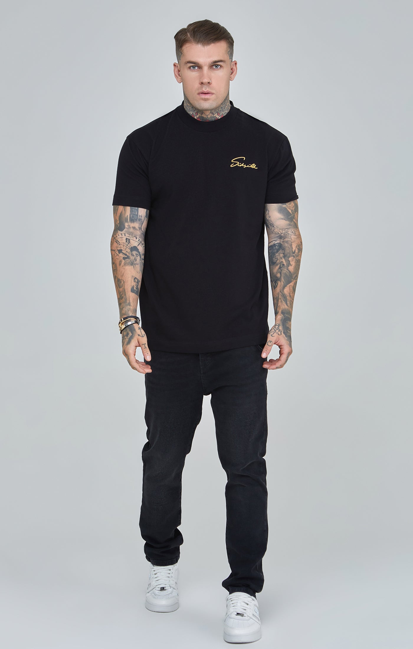 Load image into Gallery viewer, Black Script Print Oversized T-Shirt (5)