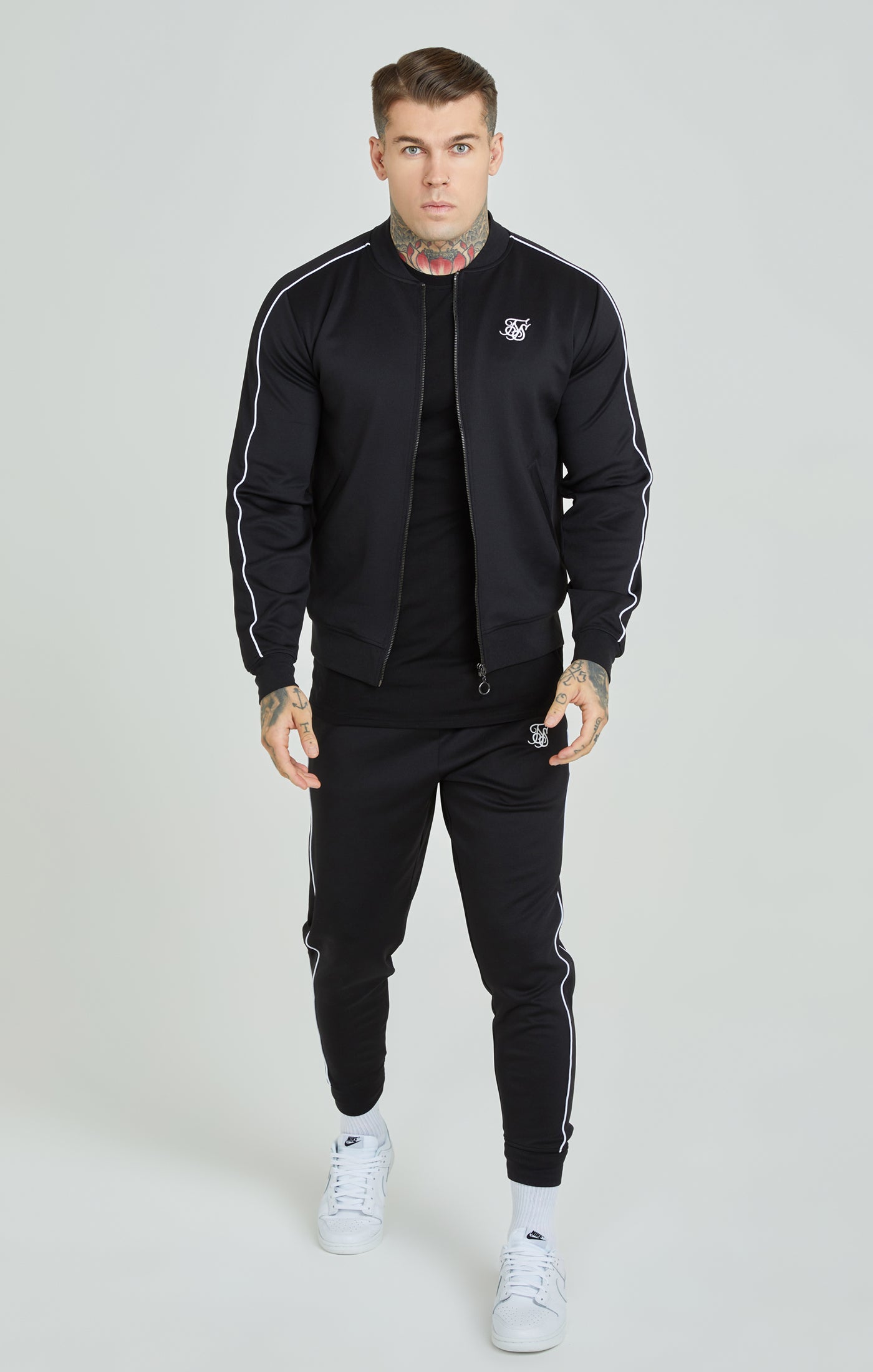 Load image into Gallery viewer, Black Panelled Tracksuit (3)