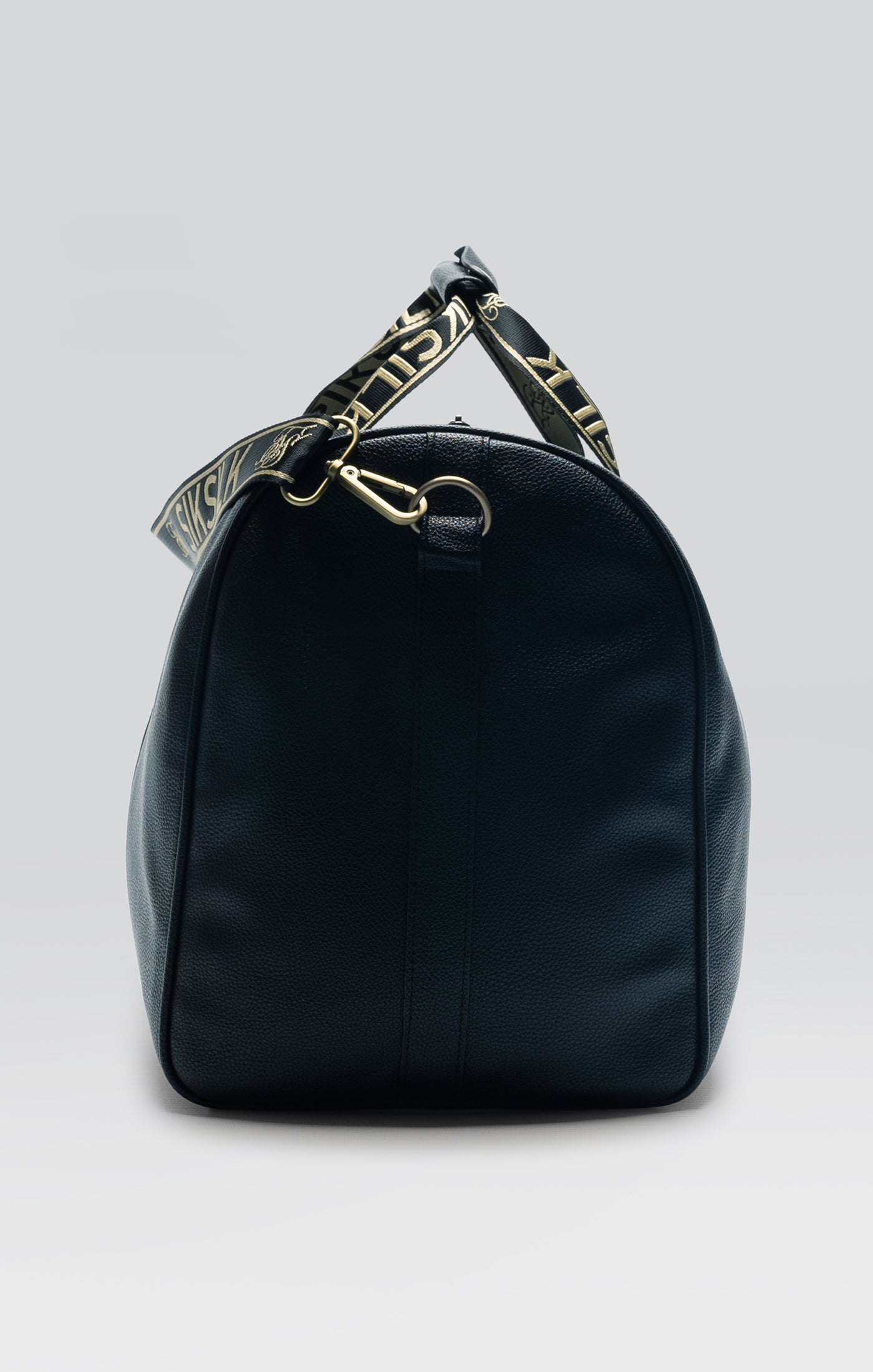 Load image into Gallery viewer, Black PU Taped Weekender Bag (4)