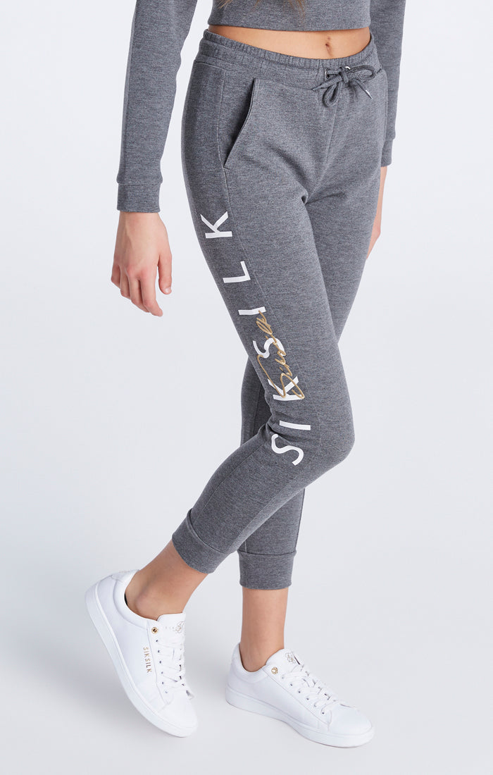 Load image into Gallery viewer, Girls Grey Marl Signature Track Pant