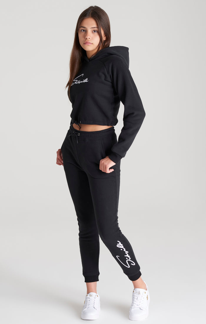 Load image into Gallery viewer, Girls Black Signature Jogger (3)