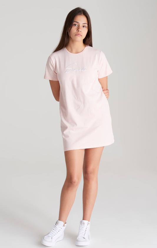 Girls Pink Signature T-Shirt Dress
