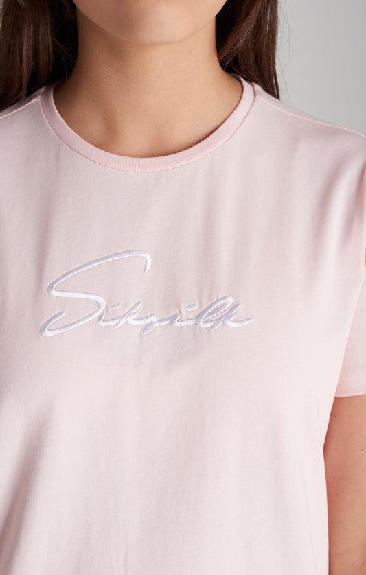Girls Pink Signature T-Shirt Dress