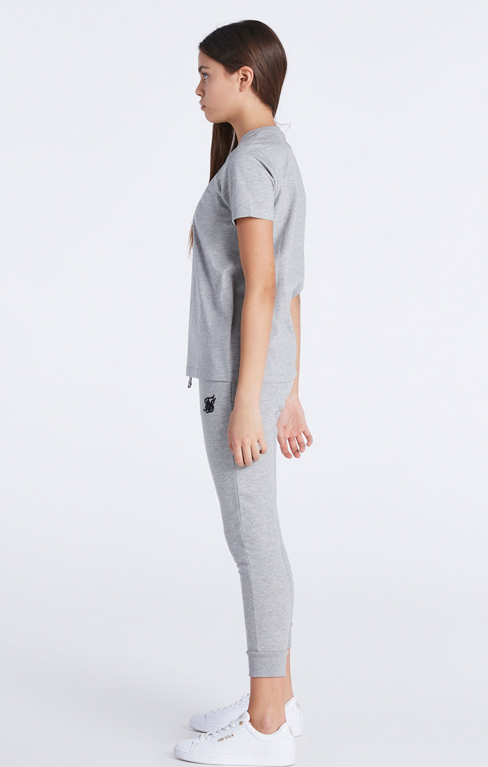 Load image into Gallery viewer, Girls Grey Marl Essentials Boyfriend T-Shirt (3)