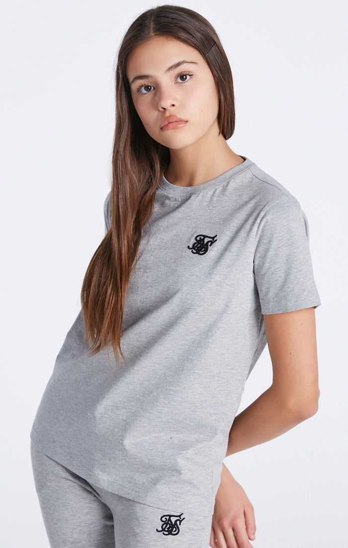 Load image into Gallery viewer, Girls Grey Marl Essentials Boyfriend T-Shirt