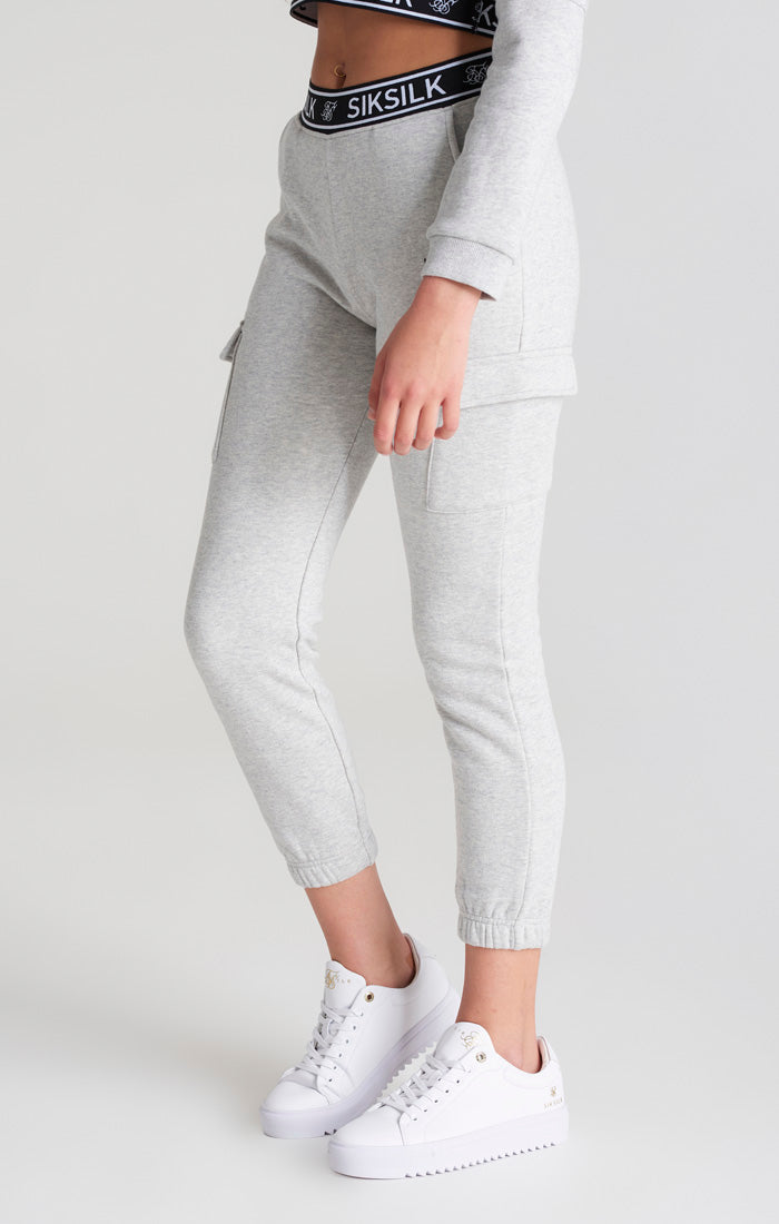 Load image into Gallery viewer, Girls Grey Marl Cargo Track Pant