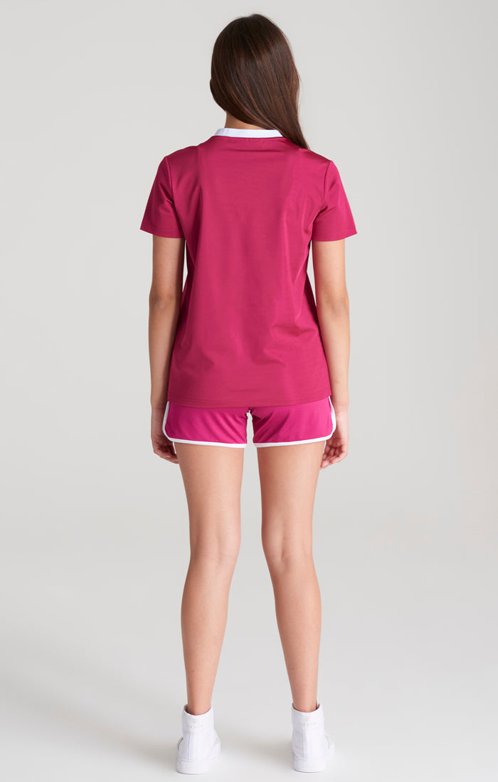 Load image into Gallery viewer, Girls Pink Retro Football Cropped Jersey (4)