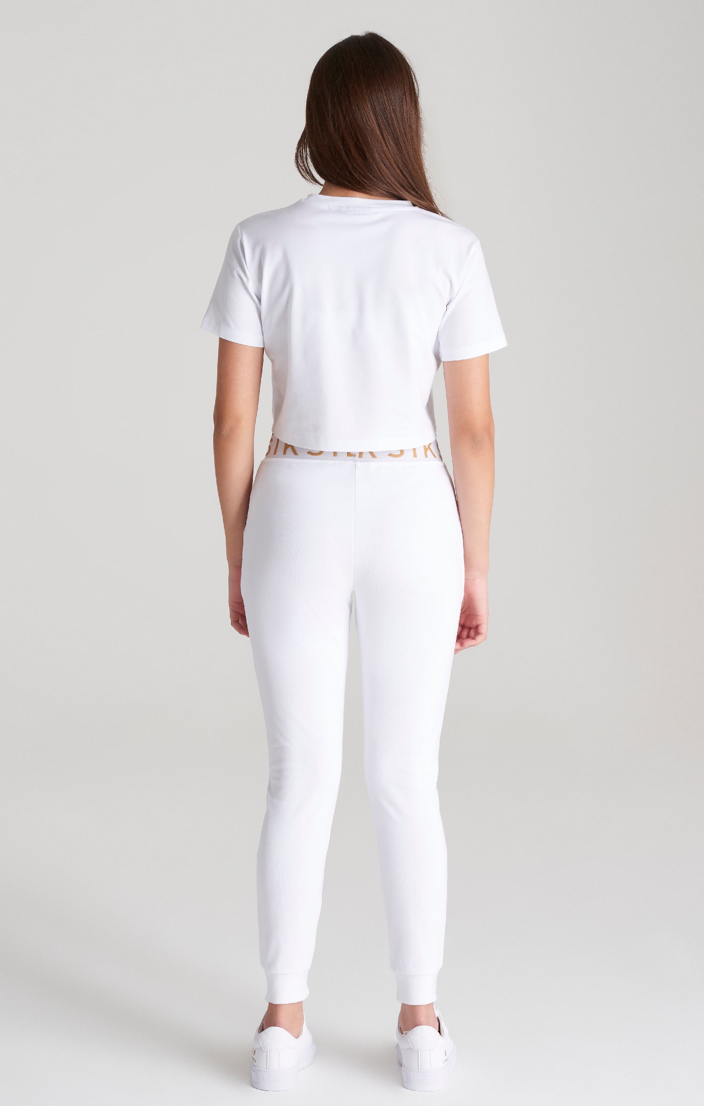 Load image into Gallery viewer, Girls White Taped Jogger (4)