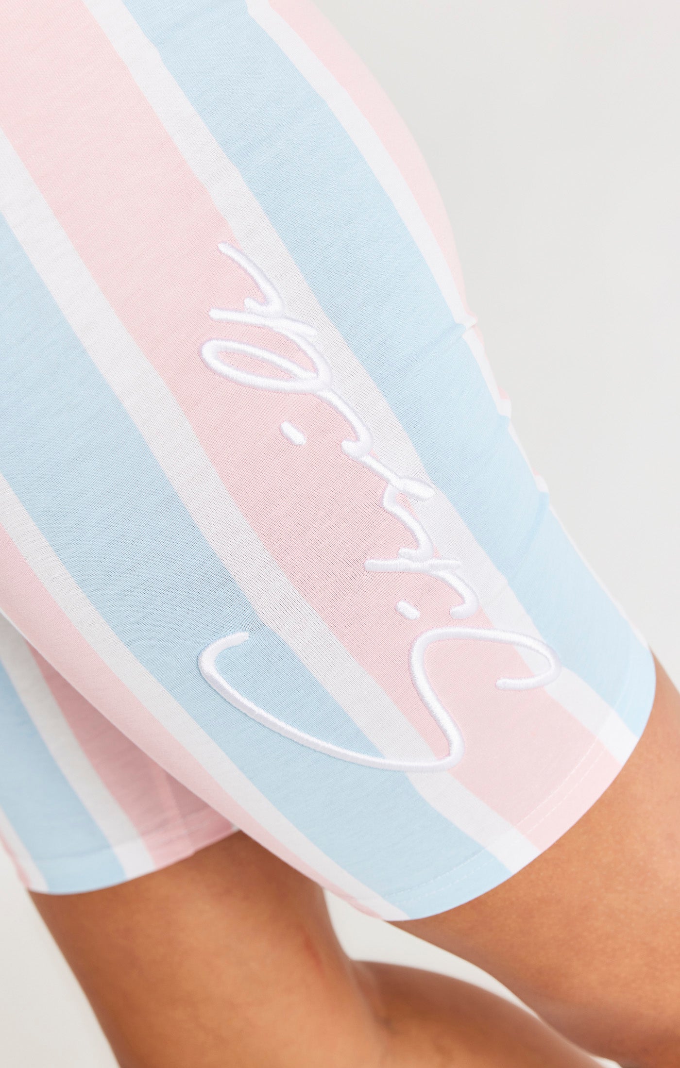 Load image into Gallery viewer, SikSilk Signature Stripe Cycle Shorts - Blue &amp; Pink (5)