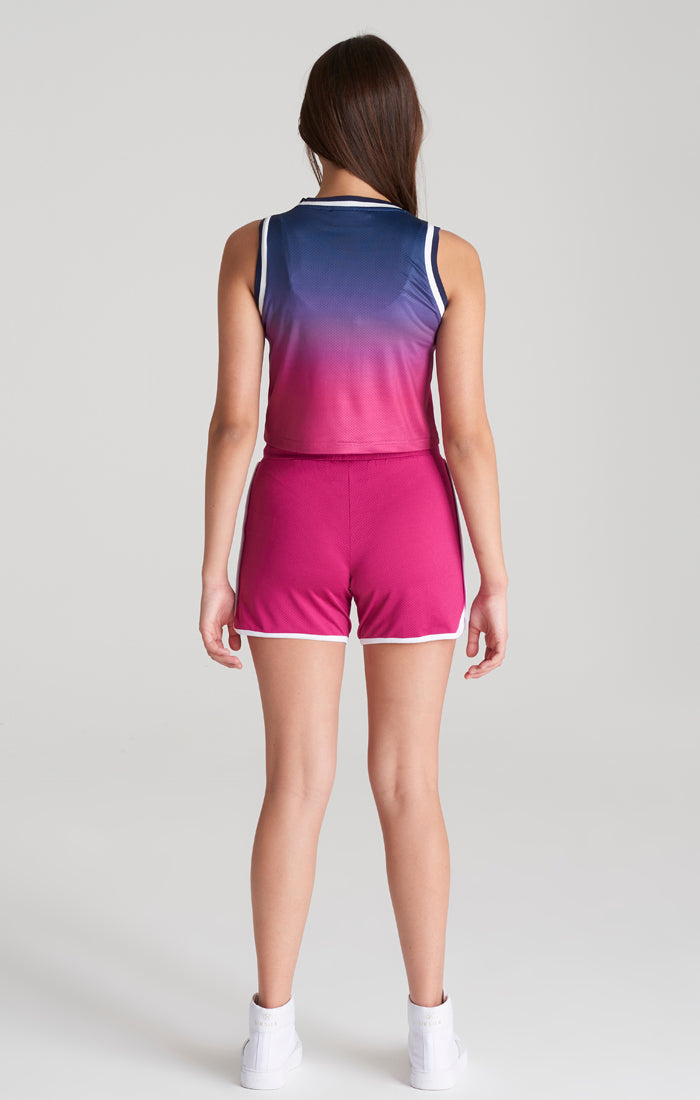 Load image into Gallery viewer, Girls Pink Mesh Runner Short (5)