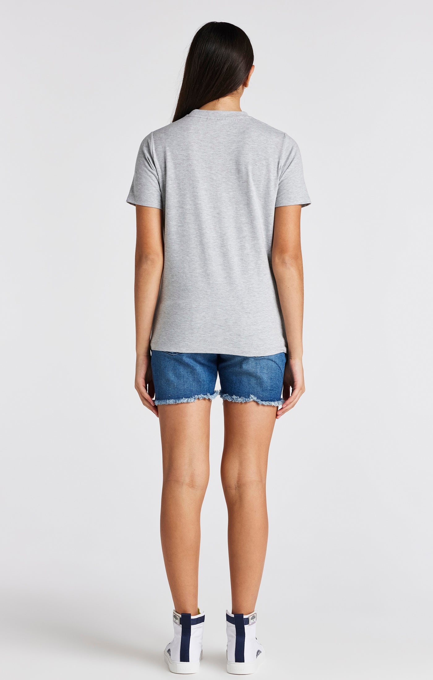 Load image into Gallery viewer, Girls Grey Marl Branded T-Shirt (4)