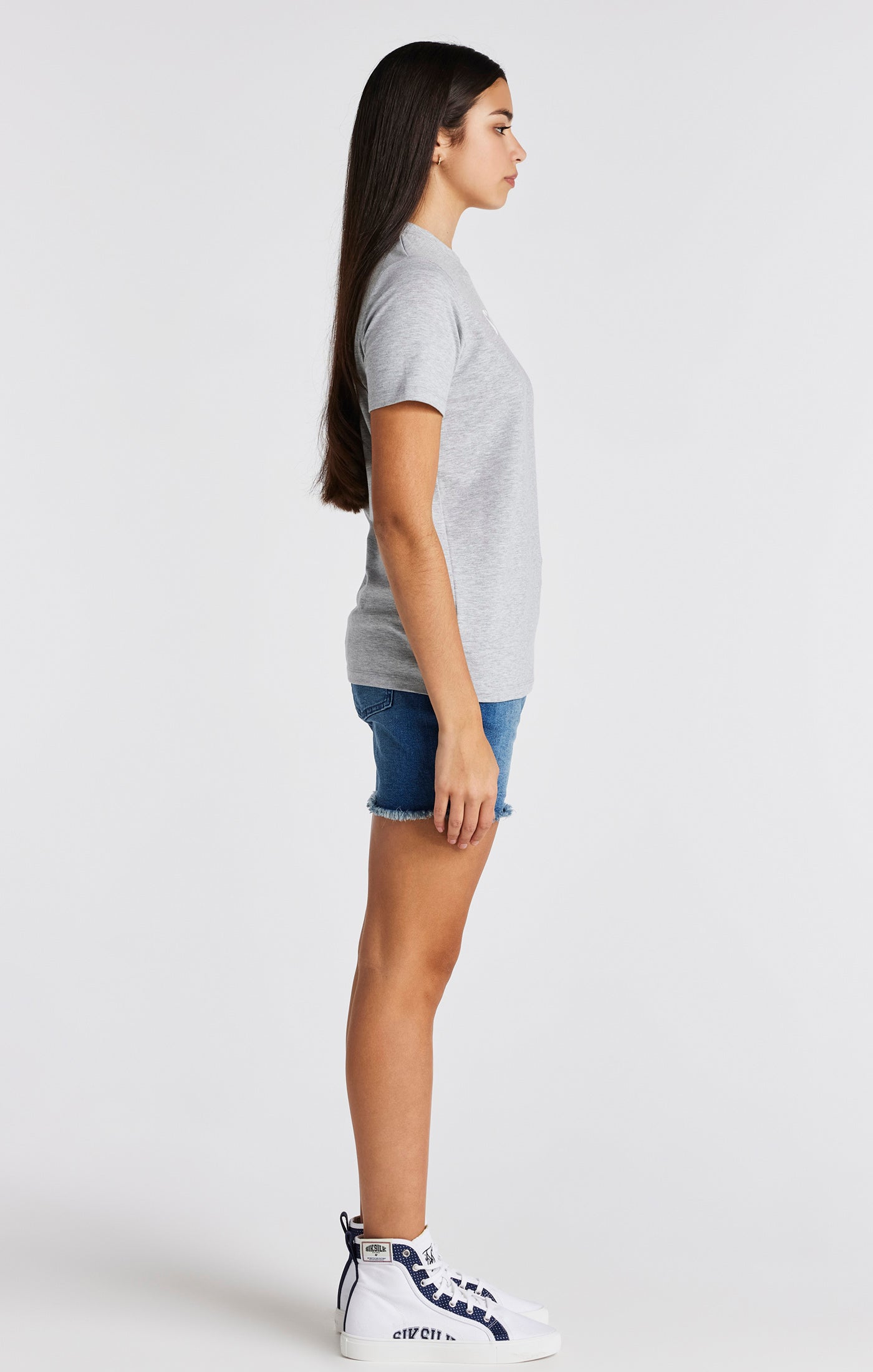 Load image into Gallery viewer, Girls Grey Marl Branded T-Shirt (5)