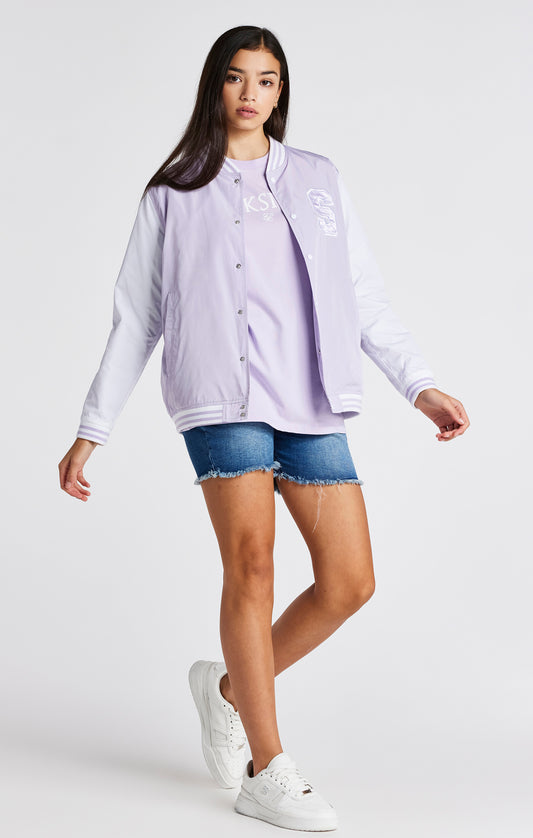 Girls Purple Varsity Jacket