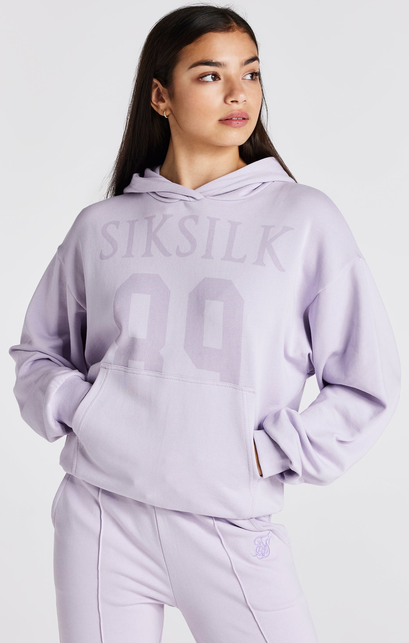 Load image into Gallery viewer, Girls Purple Relaxed Fit 89 Hoodie (5)