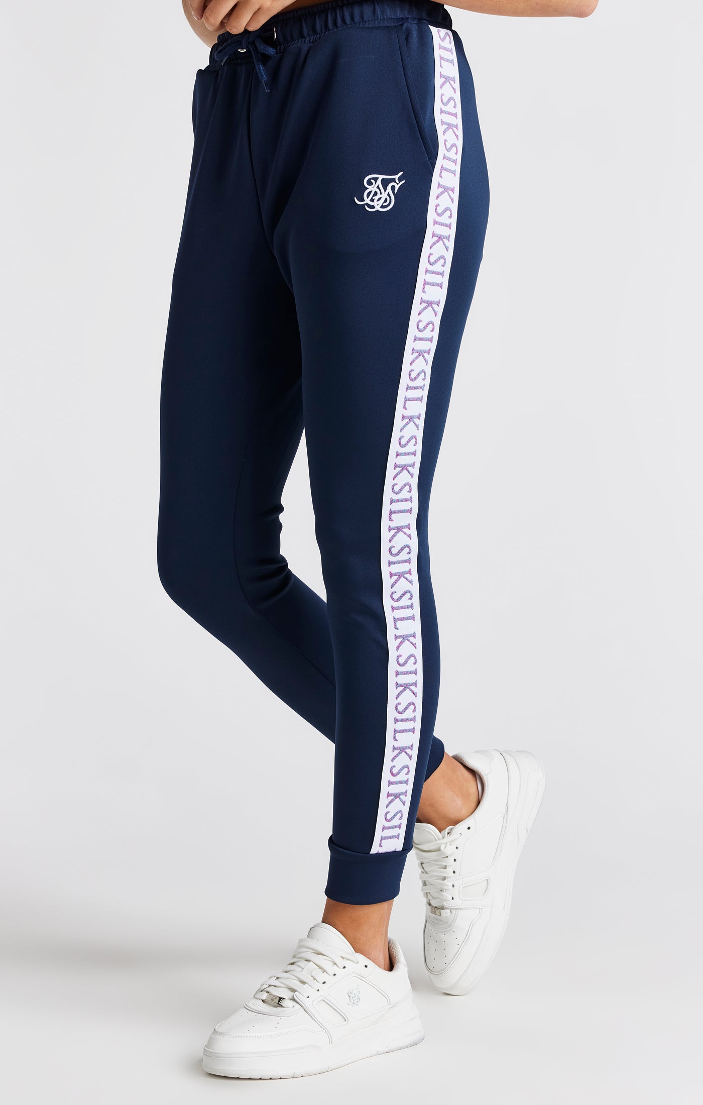 Load image into Gallery viewer, Girls Navy Track Pant