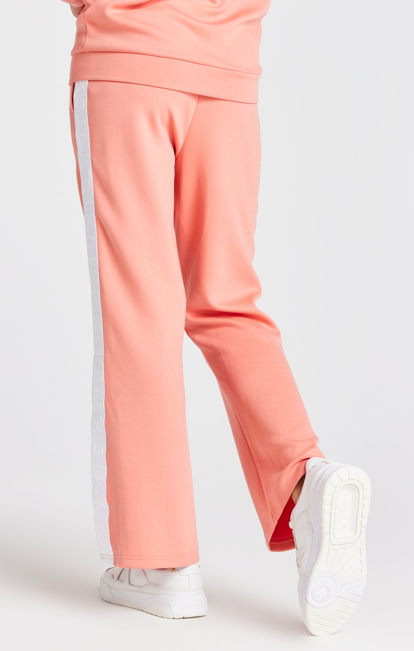 Load image into Gallery viewer, Girls Coral Taped Wide Leg Pant (3)