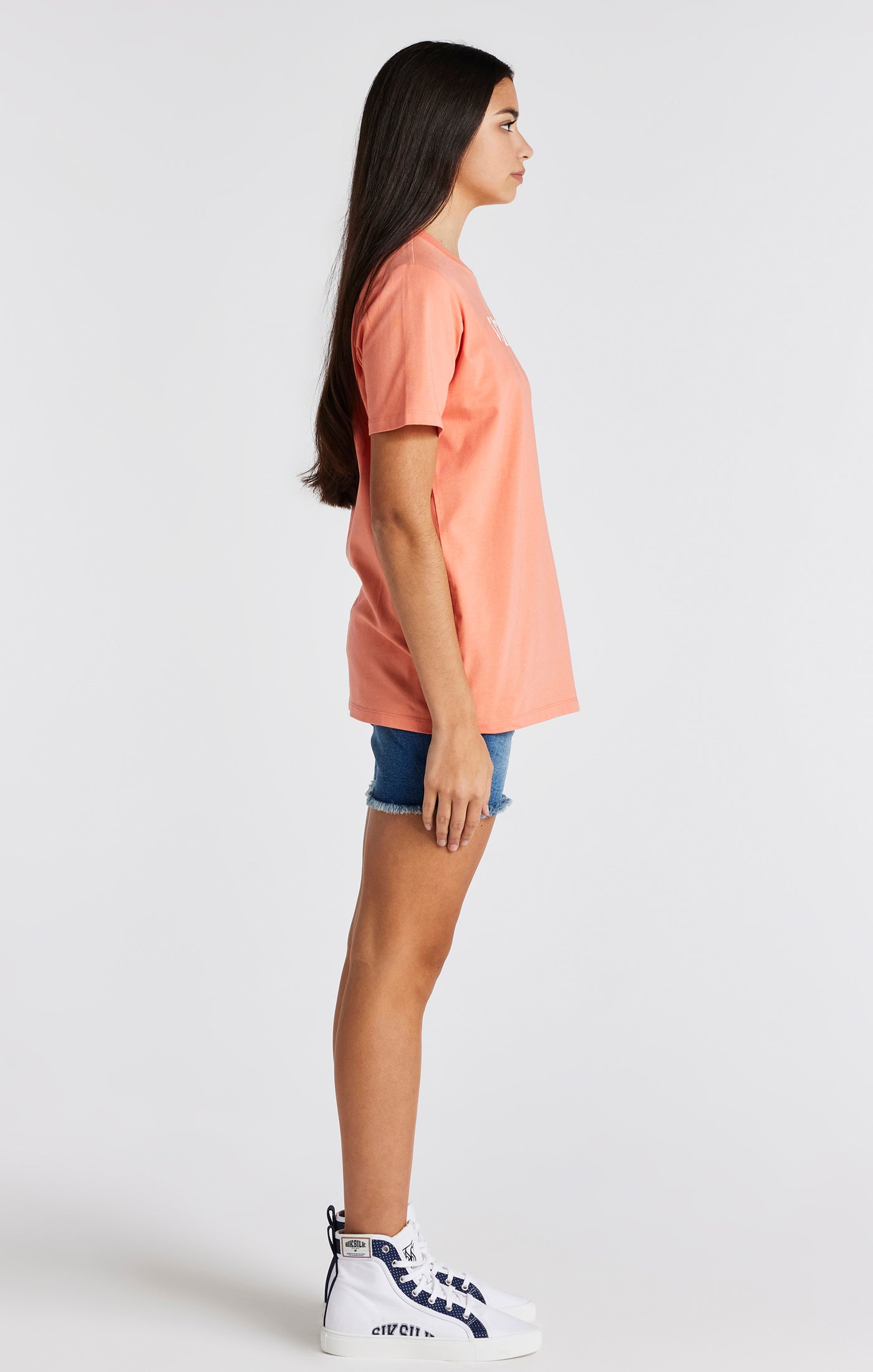 Load image into Gallery viewer, Girls Coral Branded T-Shirt (3)