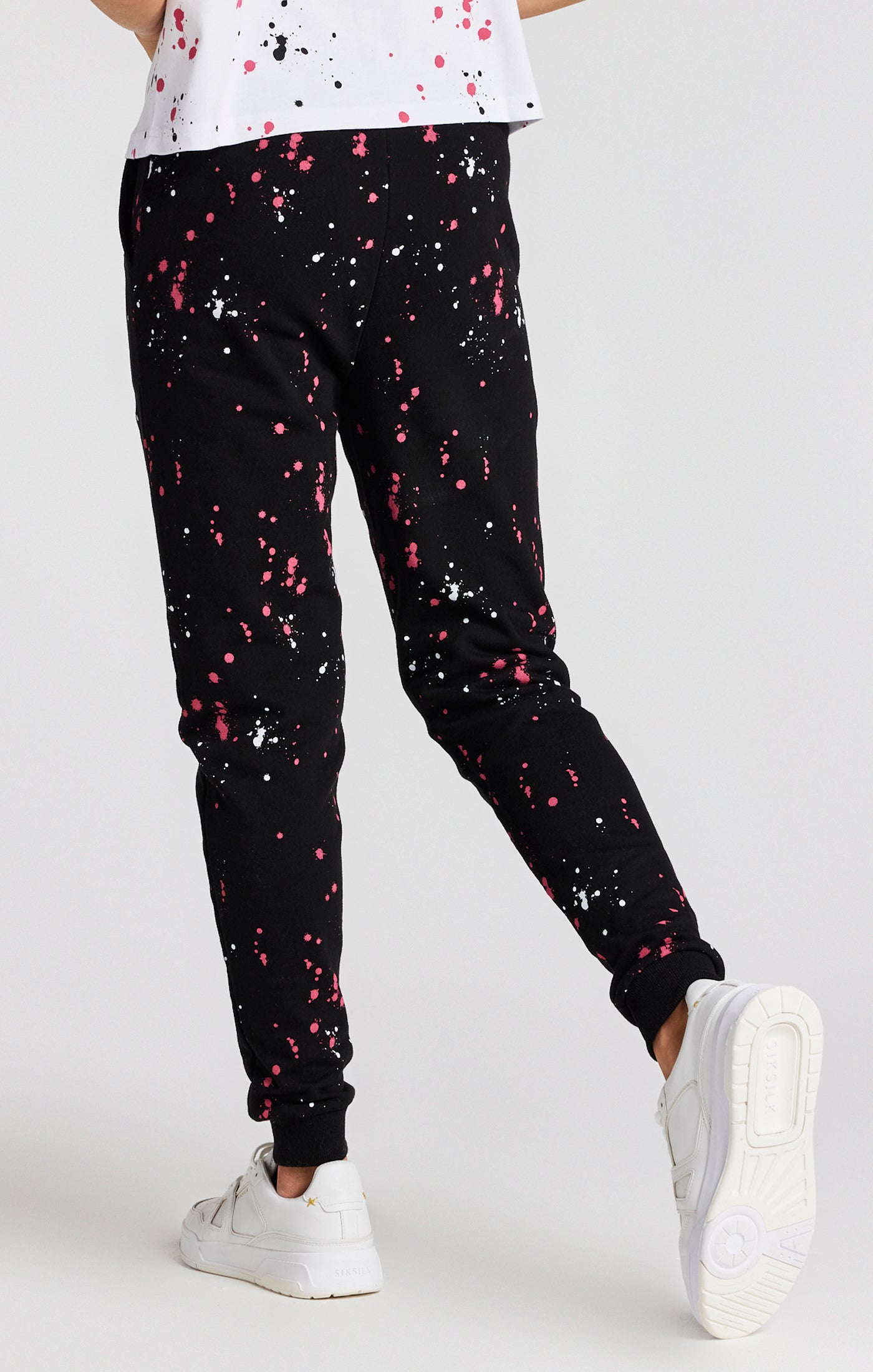 Load image into Gallery viewer, Girls Black Paint Splatter Jogger (3)