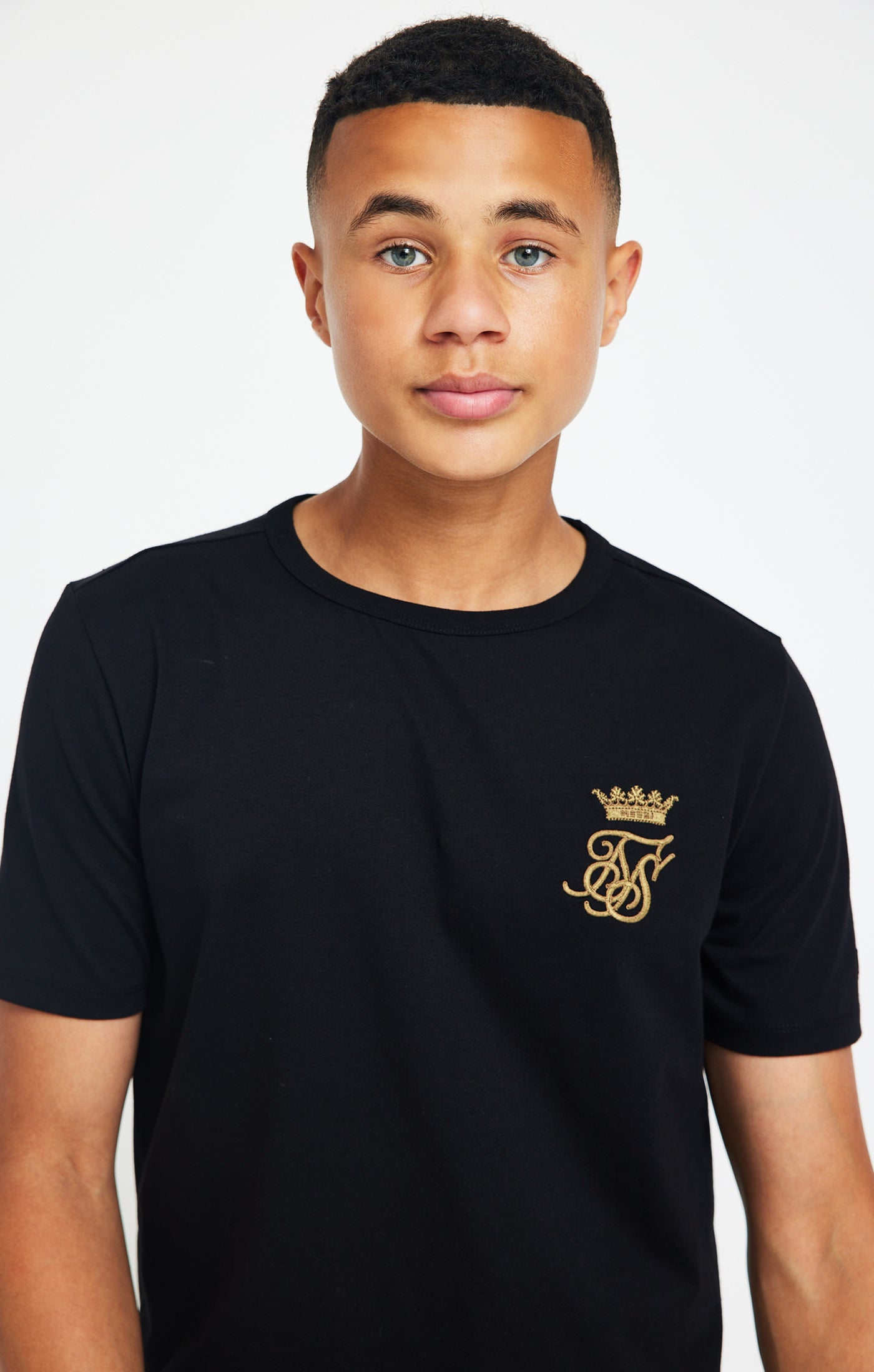 Load image into Gallery viewer, Boys Messi x SikSilk Black Logo T-Shirt (1)