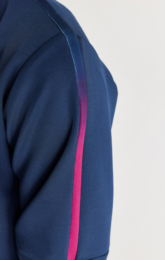 SikSilk Zonal Fade Track Top - Navy