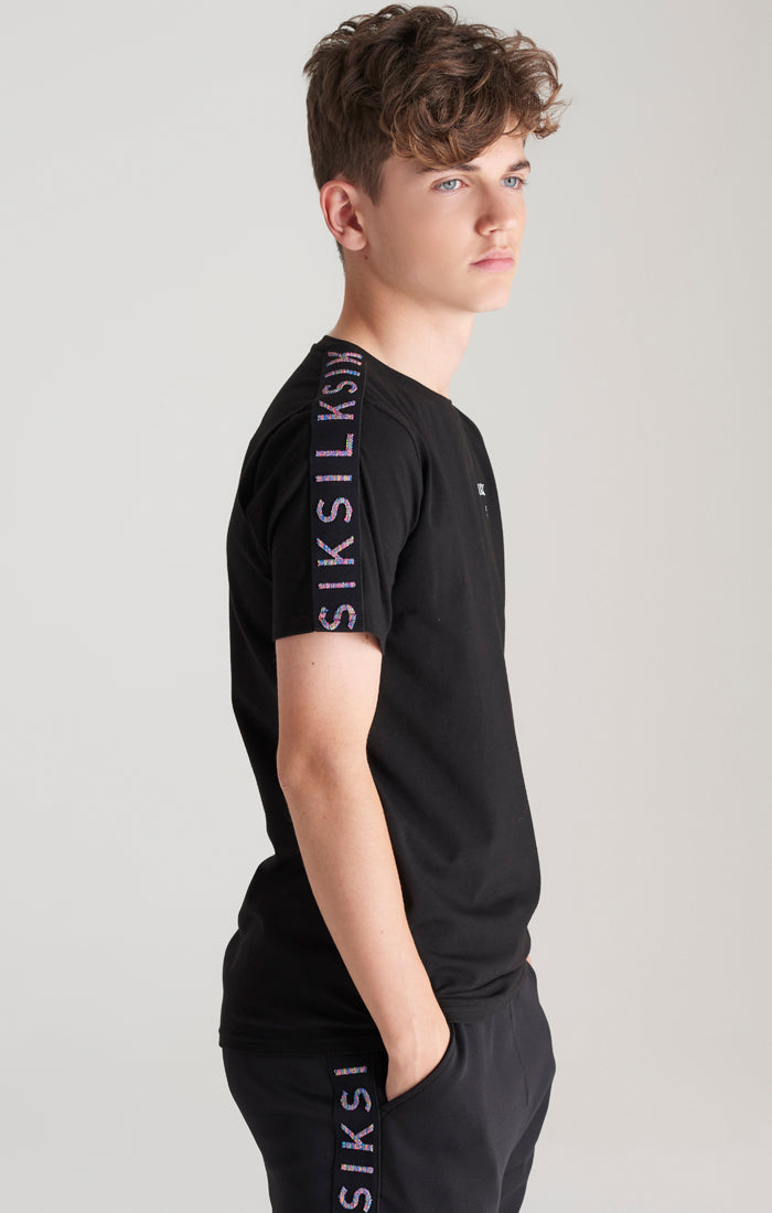 Load image into Gallery viewer, Boys Black Taped T-Shirt (2)
