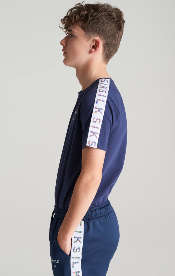 Load image into Gallery viewer, SikSilk Medley Tape Tee - Navy (3)