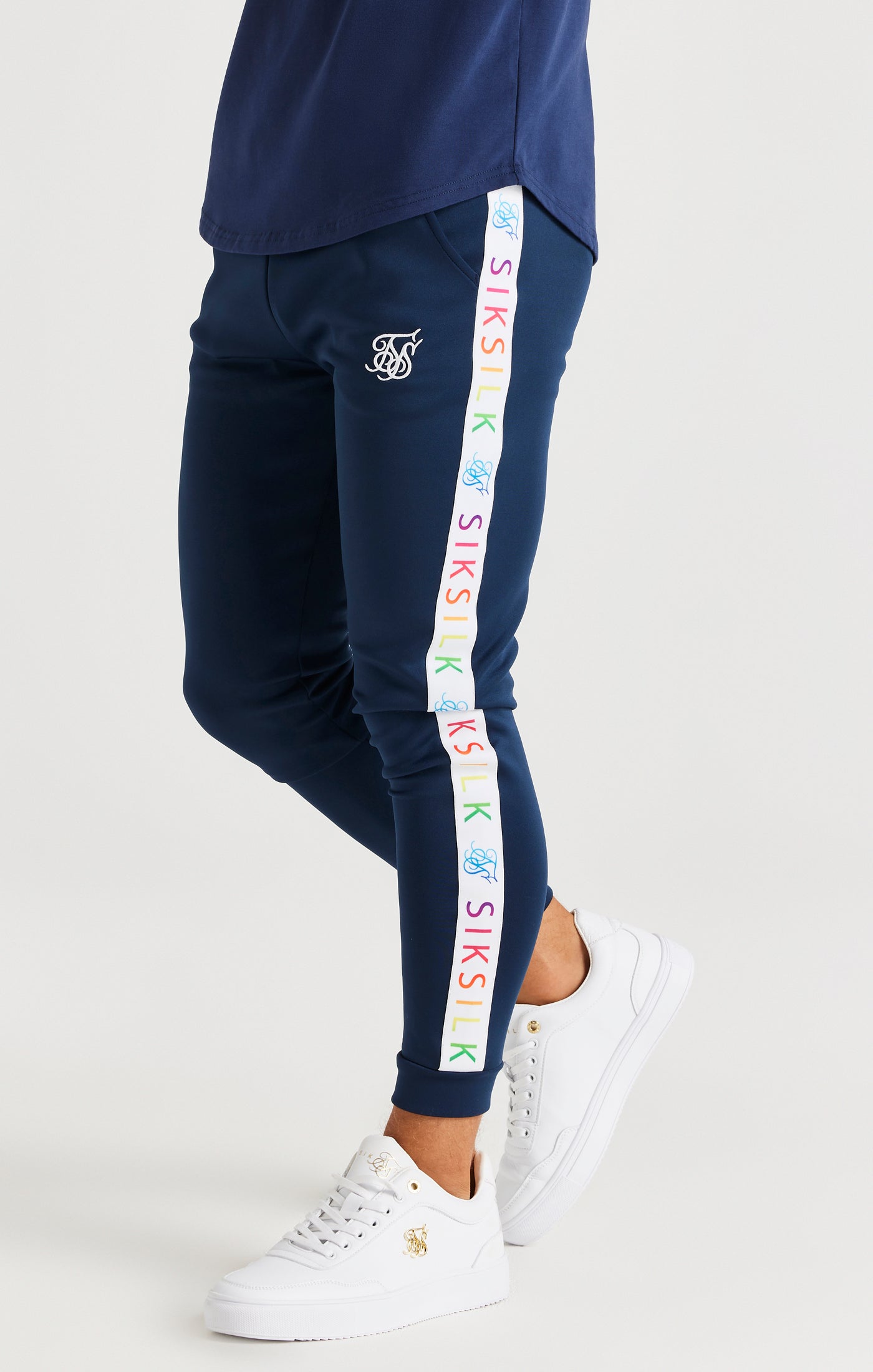 Load image into Gallery viewer, SikSilk Rainbow Joggers - Navy