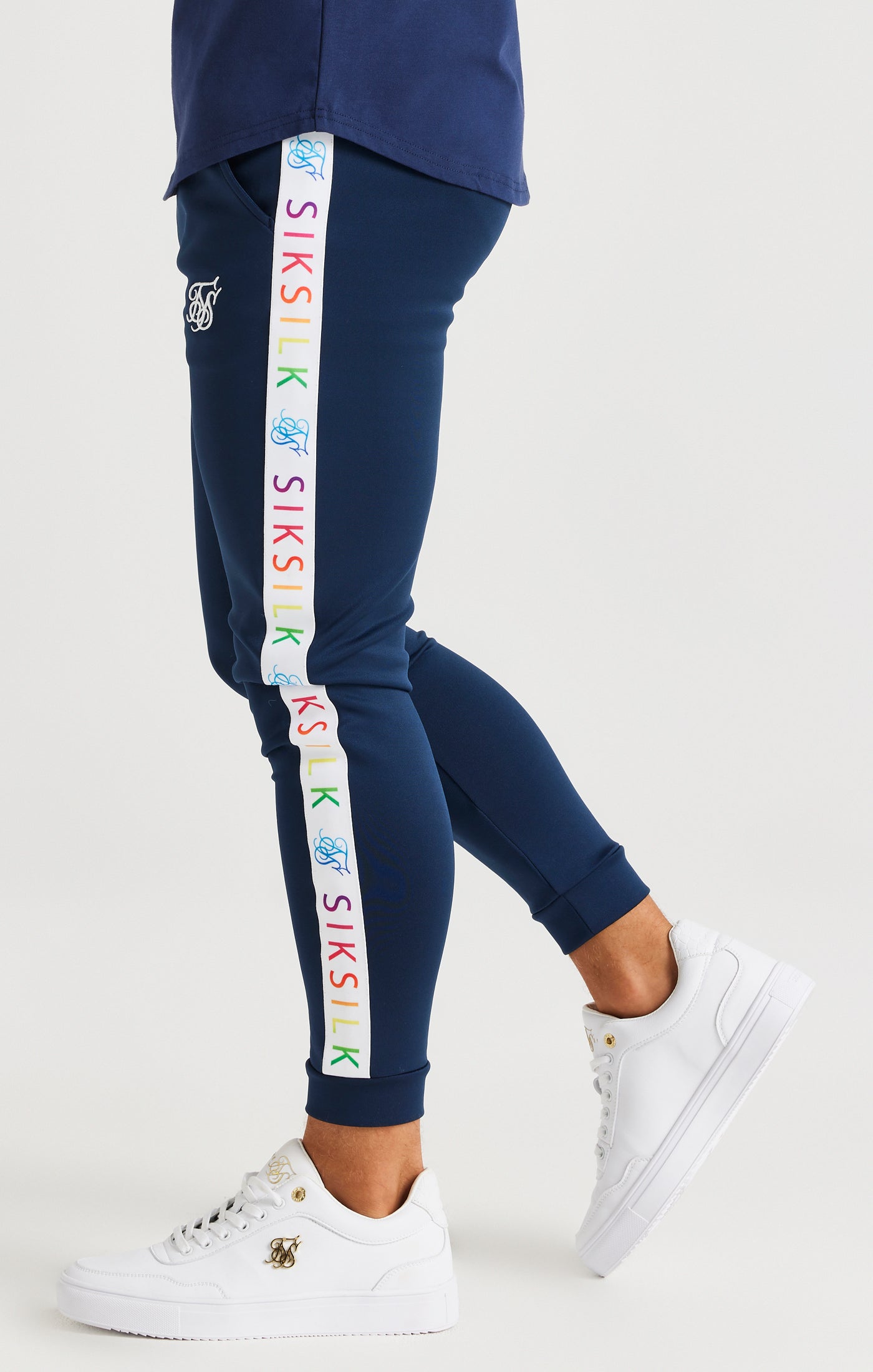 Load image into Gallery viewer, SikSilk Rainbow Joggers - Navy (1)